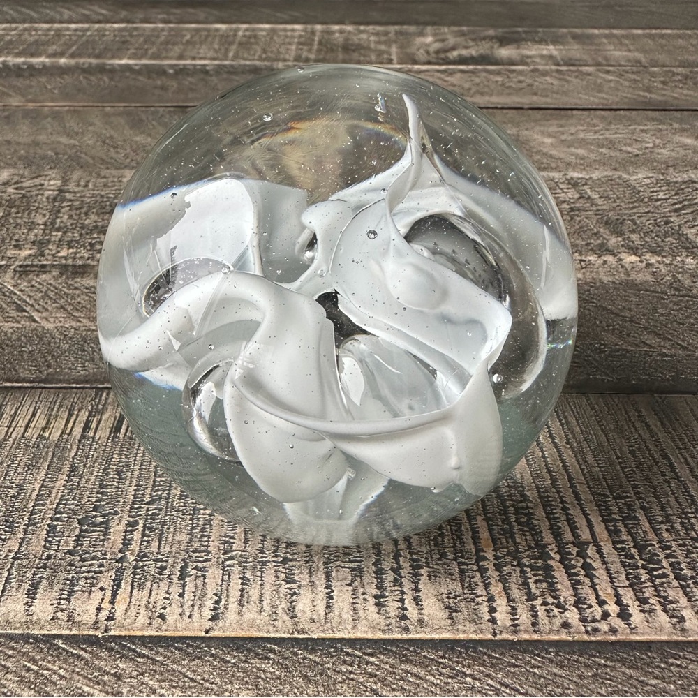 Vintage Steven Kitras Blown Glass Paperweight